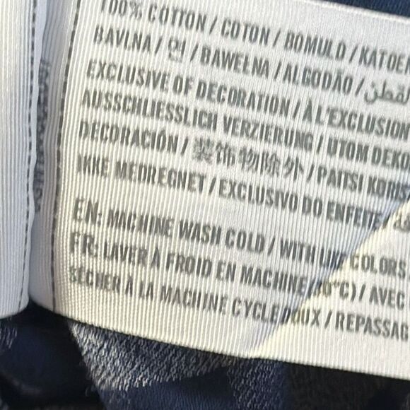 Abercrombie & Fitch Mens Blue Checked Long Sleeve Muscle Shirt size M Medium - Picture 5 of 5